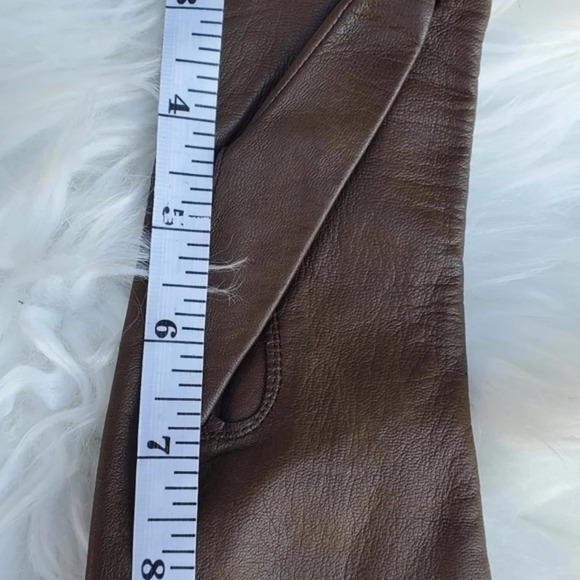 Vintage Brown Mid‎ Length leather gloves 6.34 - Picture 11 of 13